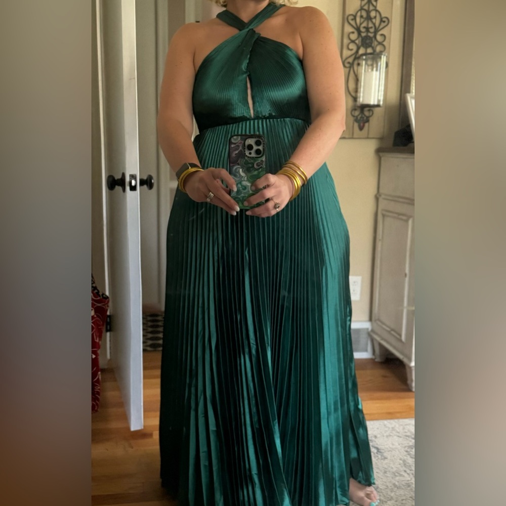 Baltic Born Sandra Pleated Maxi Dress - XL, Emerald